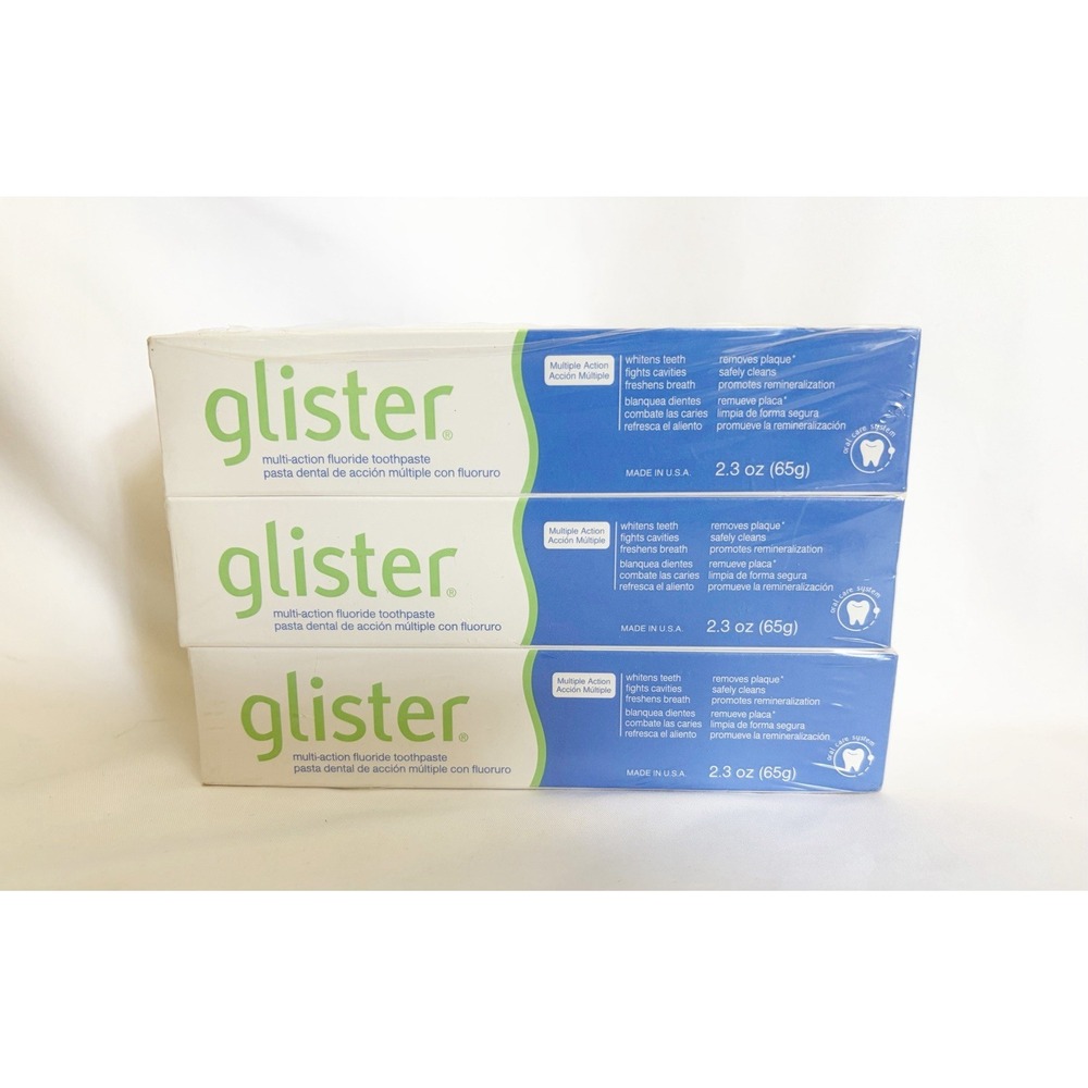 Glister Toothpaste 6 Pack 2.3 Oz New Sealed In Box